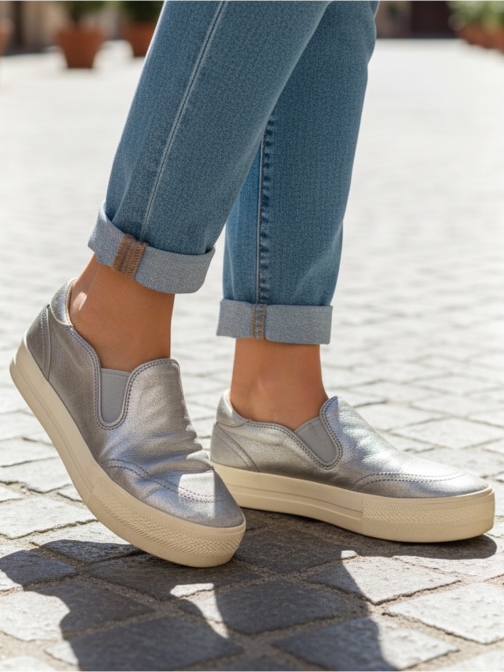 Ash Silver Suede Jungle Loafers Sneakers